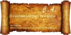 Czechmeiszter Ancilla névjegykártya